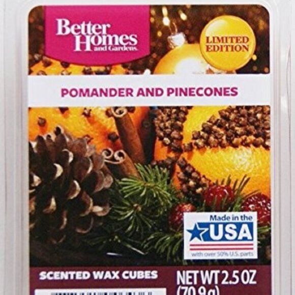 Better Homes & Gardens LE Pomander Pinecones Scented Wax Cubes 2.5 Oz Orange NEW - Picture 3 of 4